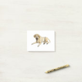 Beige Labrador Dog Down Post-it® Notes (Op bureau)