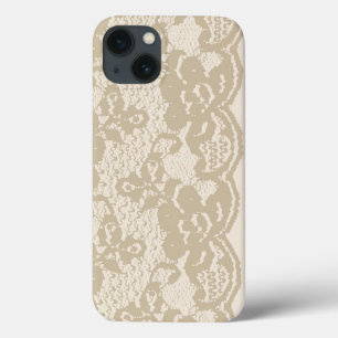 Beige lace iPhone 13 hoesje