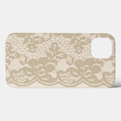 Beige lace Case-Mate iPhone case (Achterkant (horizontaal))