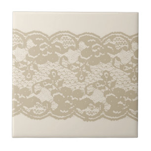 Beige lace tegeltje