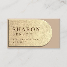 Beige lederen textiel Professioneel Visitekaartje