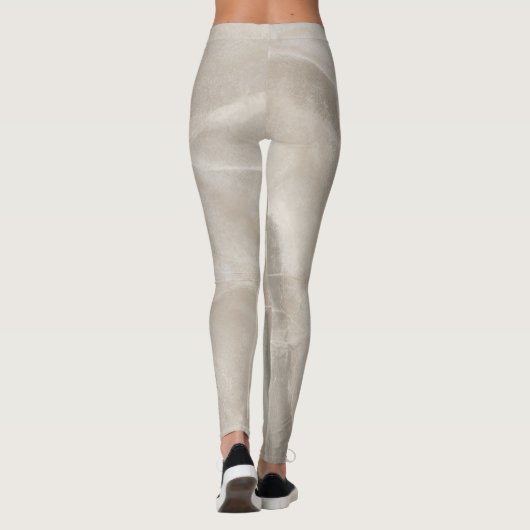 Beige Leggings met een Roos (Achterkant)