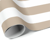 Beige lijn cadeaupapier (Rol Hoek)