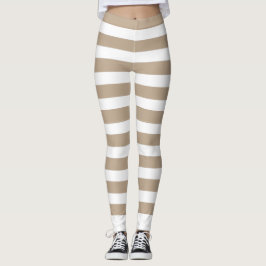 Beige lijn leggings