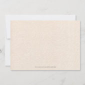 Beige linen Simple Black Script RSVP-kaart Kaart (Achterkant)