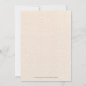 Beige linen Simple Black Script Wedding Invite Kaart (Achterkant)
