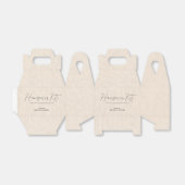 Beige linen Simple Script Hangover Recovery Kit Bedankdoosjes (Uitgevouwen)