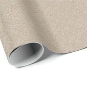 Beige Linen Texture Cadeaupapier (Rol Hoek)