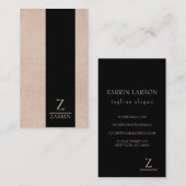 Beige Linen Texture Visitekaartje (Voorkant / Achterkant)