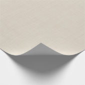 Beige Linnen Creme Textuur Eenvoudig Elegant Cadeaupapier (Hoek)