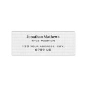 Beige Linnen Creme Textuur Eenvoudig Elegant Monog Rubberstempel (Afrduk)