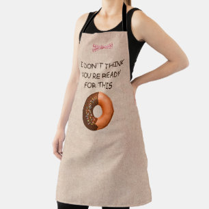 Beige Linnen en Donuts Schort
