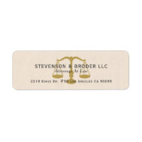 Beige Linnen Textuur & Gouden Rechtvaardigheid Sch