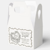 Beige Lint Retro Hart Coquette Cake Bruidsmeisjesf Bedankdoosjes (Open)