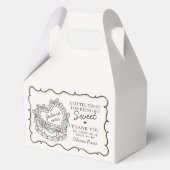 Beige Lint Retro Hart Coquette Cake Bruidsmeisjesf Bedankdoosjes (Achterkant)