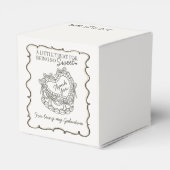 Beige Lint Retro Hart Coquette Cake Galentines Bedankdoosjes (Achterkant)