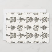 Beige Lint Retro Hart Coquette Taart Verlovingsfee Kaart (Achterkant)