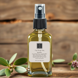 Beige | Logo Ingrediënten Productetiketten Vierkante Sticker