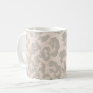 Beige luipaardprint. koffiemok