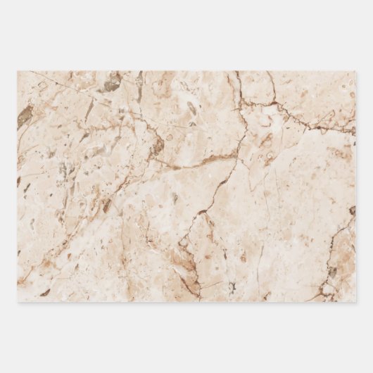 Beige Marble Inpakpapier Vel (Voorkant)