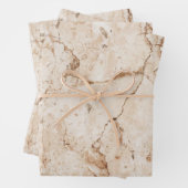 Beige Marble Inpakpapier Vel (In situ)