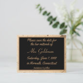 Beige Marble Save the Date Briefkaart (Staand voorkant)