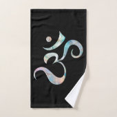 Beige Marbré Om (Serviette à main)