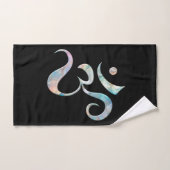 Beige Marbré Om (Serviette à main)