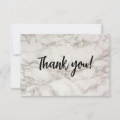 Beige marmer bedankkaart (Voorkant)