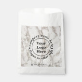 Beige marmer bedankzakje (Voorkant)
