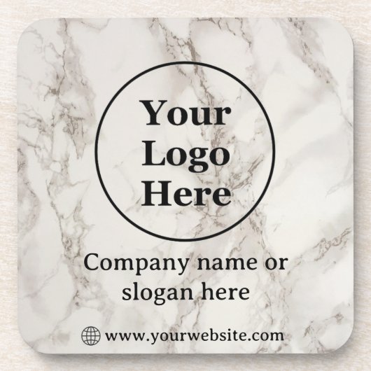 Beige marmer bier onderzetter (Voorkant)