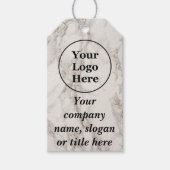 Beige marmer cadeaulabel (Voorkant)