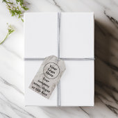 Beige marmer cadeaulabel