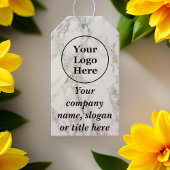 Beige marmer cadeaulabel