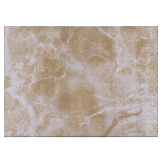 Beige marmer Decorative Glass Cutting Board Snijplank (Voorkant)