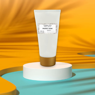 Beige marmer etiket