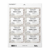 Beige marmer etiket (Full Sheet)