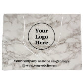 Beige marmer groot cadeauzakje (Voorkant)