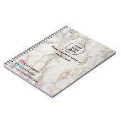 Beige marmer notitieboek (Linkerzijde)