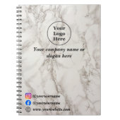 Beige marmer notitieboek (Voorkant)