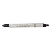 Beige marmer zwarte inkt pen (Voorkant)