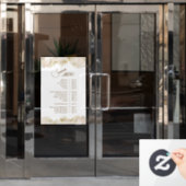 Beige Marmering Design Services Menu Raamsticker (Kantoordeur)