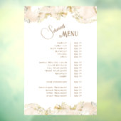 Beige Marmering Design Services Menu Raamsticker (Vel 3)