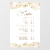 Beige Marmering Design Services Menu Raamsticker (Vel)