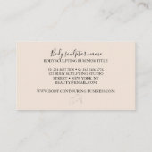 Beige massage Lichaamsverzorger tan Visitekaartje (Achterkant)