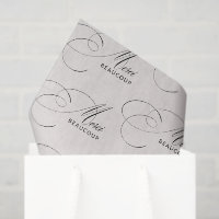 Beige Merci Beaucoup Elegante Kalligrafie Dank u