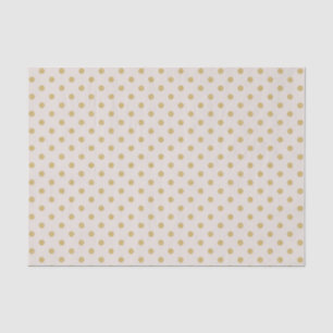 Beige met Gold Polka Dots Tissuepapier