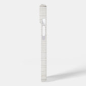 Beige minima moderne Monogramme initial Nom Coque (Verso / Gauche)