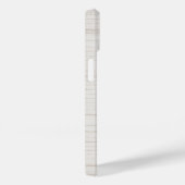 Beige minima moderne Monogramme initial Nom Coque (Verso / Droite)