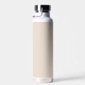 Beige Minimaal Modern Initiaal Monogram Waterfles (Rechts)
